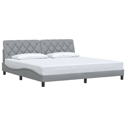 sengeramme uden madras 200x200 cm stof lysegrå