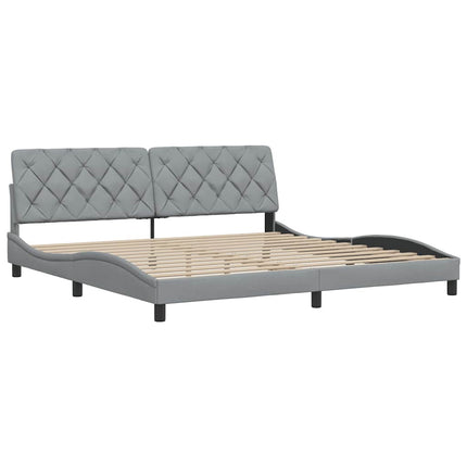 sengeramme uden madras 200x200 cm stof lysegrå