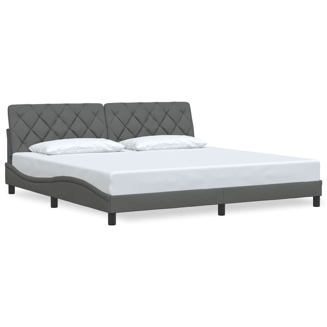 sengeramme uden madras 200x200 cm stof mørkegrå