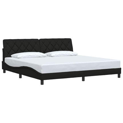 sengeramme uden madras 200x200 cm stof sort