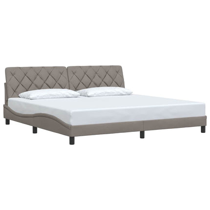 sengeramme uden madras 200x200 cm stof gråbrun
