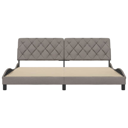 sengeramme uden madras 200x200 cm stof gråbrun