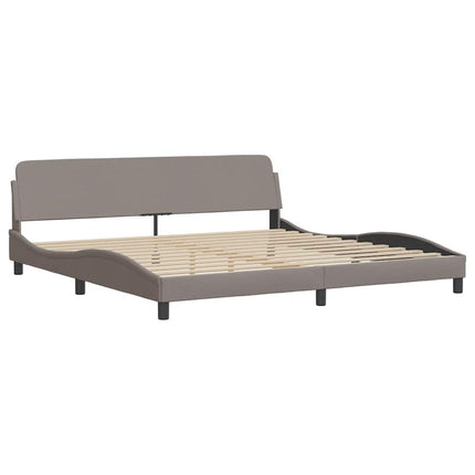 sengeramme uden madras 200x200 cm stof gråbrun