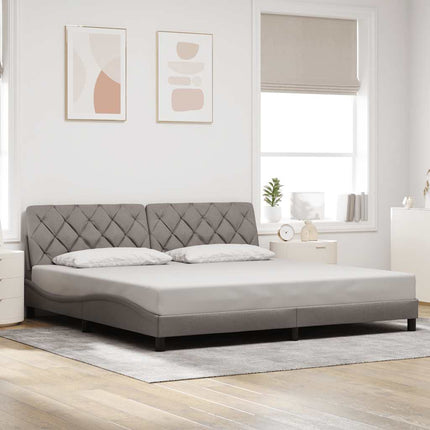 sengeramme uden madras 200x200 cm stof gråbrun