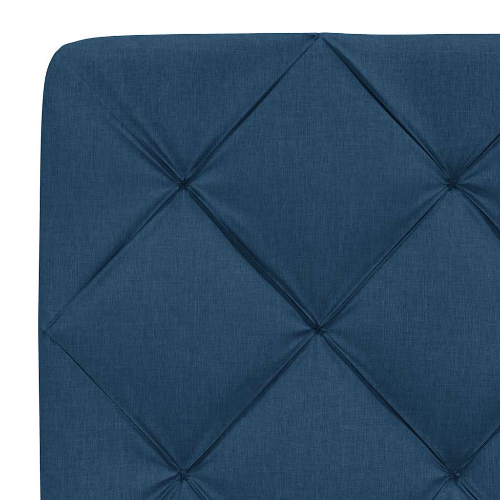 sengeramme uden madras 200x200 cm stof blå
