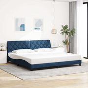 sengeramme uden madras 200x200 cm stof blå