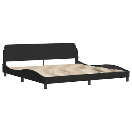 sengeramme med LED uden madras 200x200 cm stof sort