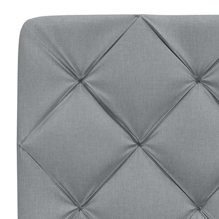 seng med madras 80x200 cm stof lysegrå