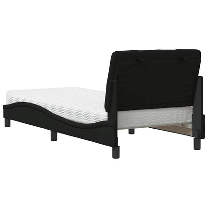 seng med madras 90x200 cm stof sort