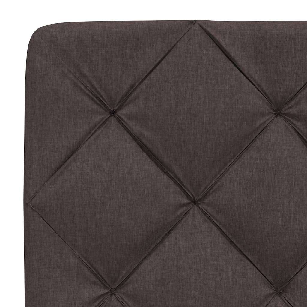 seng med madras 90x200 cm stof mørkebrun