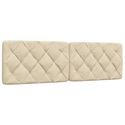 Seng med madras 160x200 cm stof cremefarvet