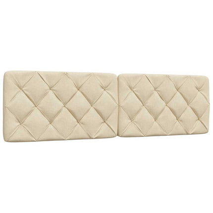 Seng med madras 180x200 cm stof cremefarvet