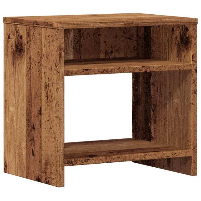 sengebord 40x30x40 cm konstrueret træ gammelt trælook