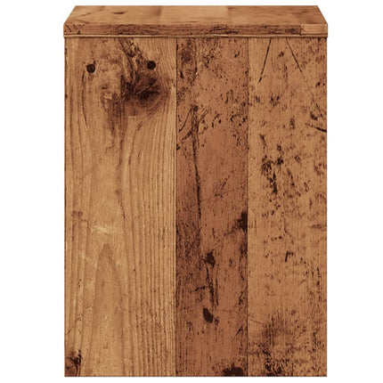 sengeborde 2 stk. 40x30x40 cm konstrueret træ gammelt trælook