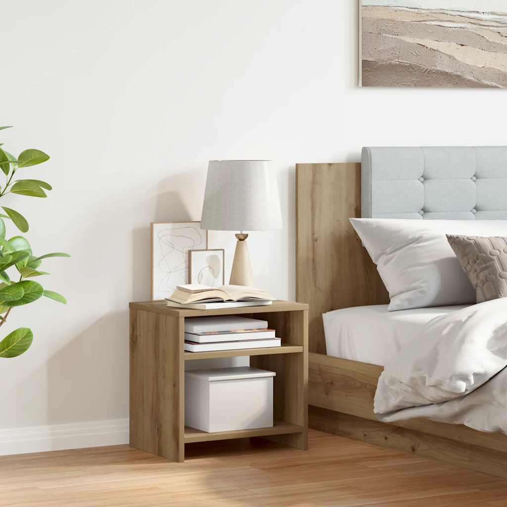 sengebord 40x30x40 cm konstrueret træ kunsteg