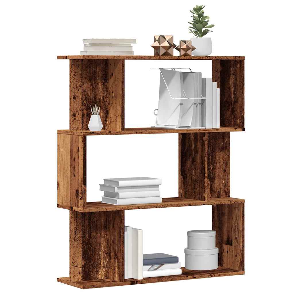 Bogreol/Rumdeler 80x24x96 Cm Konstrueret Træ - Gammelt træ