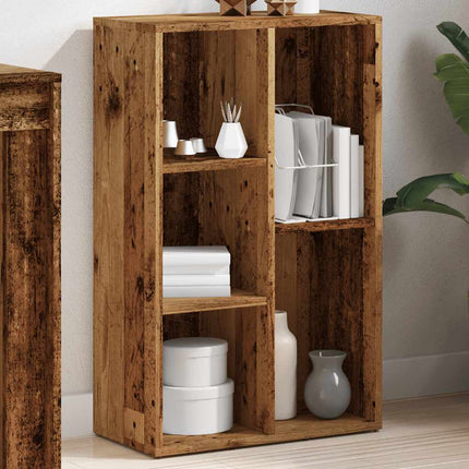 bogskab 50x25x80 cm konstrueret træ antikt træ