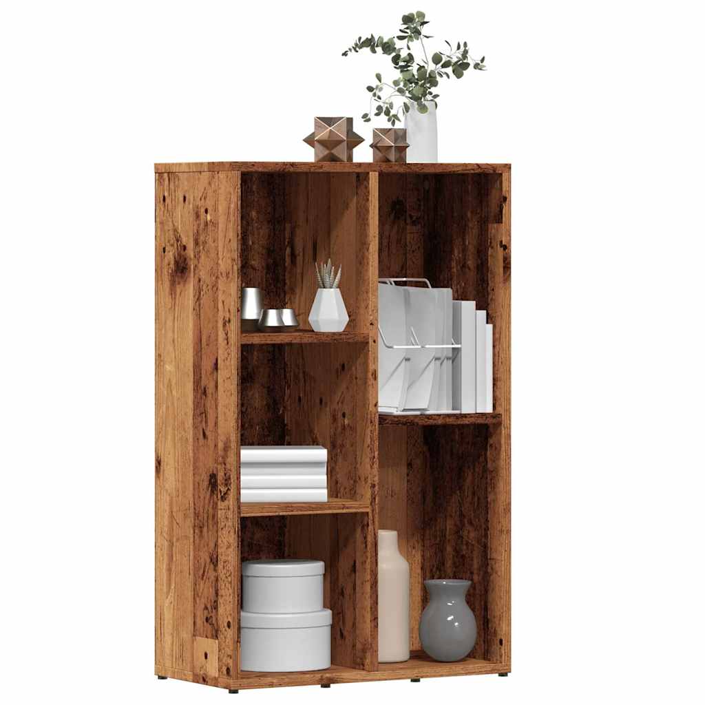 bogskab 50x25x80 cm konstrueret træ antikt træ billede