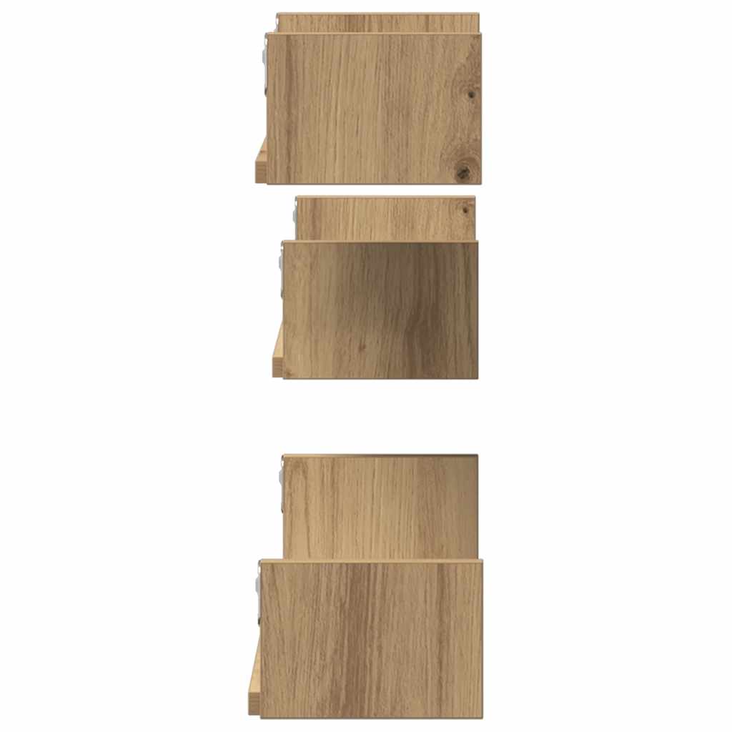 væghylder 3 stk. konstrueret træ kunsteg