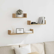 væghylder 3 stk. konstrueret træ kunsteg