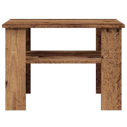 sofabord 60x60x42 cm konstrueret træ antikt træ