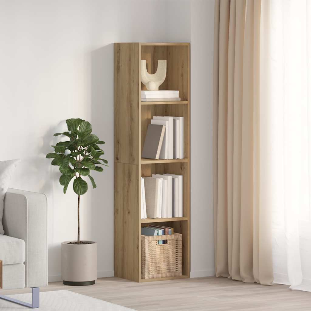 bogreol/tv-bord 36x30x143cm konstrueret træ gammelt trælook billede