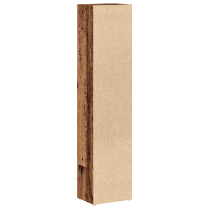 smalle reoler 2 stk. 21x16x93,5 cm konstrueret træ antikt træ