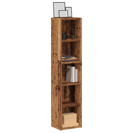 smalle reoler 2 stk. 21x16x93,5 cm konstrueret træ antikt træ
