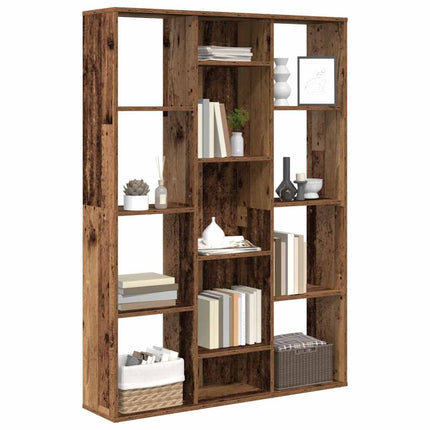 rumdeler/bogreol 100x24x140 cm konstrueret træ gammelt træ