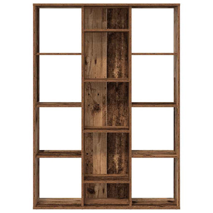 rumdeler/bogreol 100x24x140 cm konstrueret træ gammelt træ