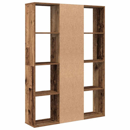 rumdeler/bogreol 100x24x140 cm konstrueret træ gammelt træ