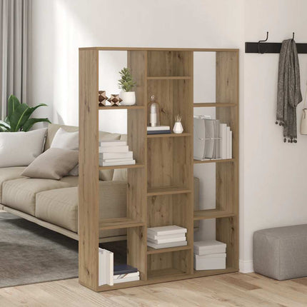 rumdeler/bogreol 100x24x140 cm konstrueret træ artisan eg