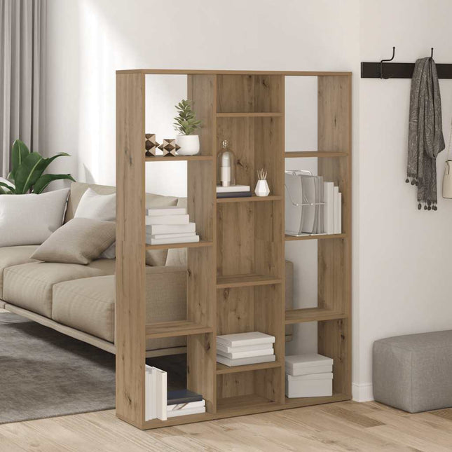 rumdeler/bogreol 100x24x140 cm konstrueret træ artisan eg
