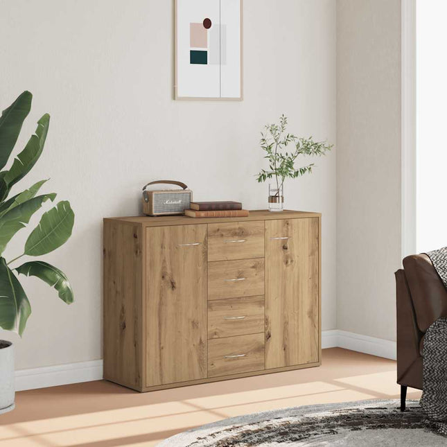 skænk 88x30x64 cm konstrueret træ kunsteg