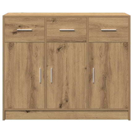 skænk 91x28x75 cm konstrueret træ kunsteg