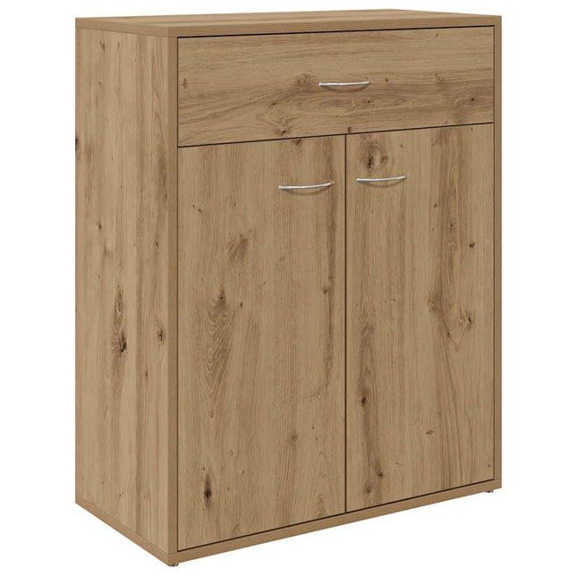 skænk 60x30x75 cm konstrueret træ egetræsfarve