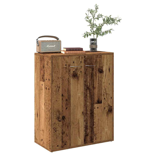 skænk 60x30x75 cm konstrueret træ antikt træ