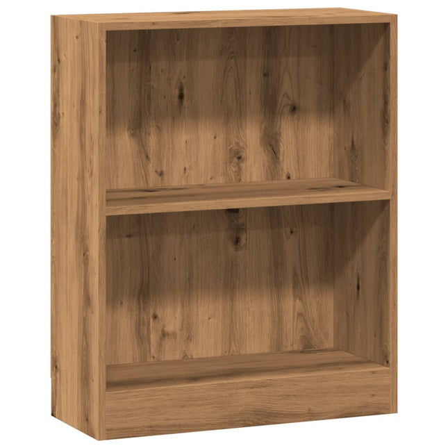 bogreol 60x24x76 cm konstrueret træ egetræsfarve