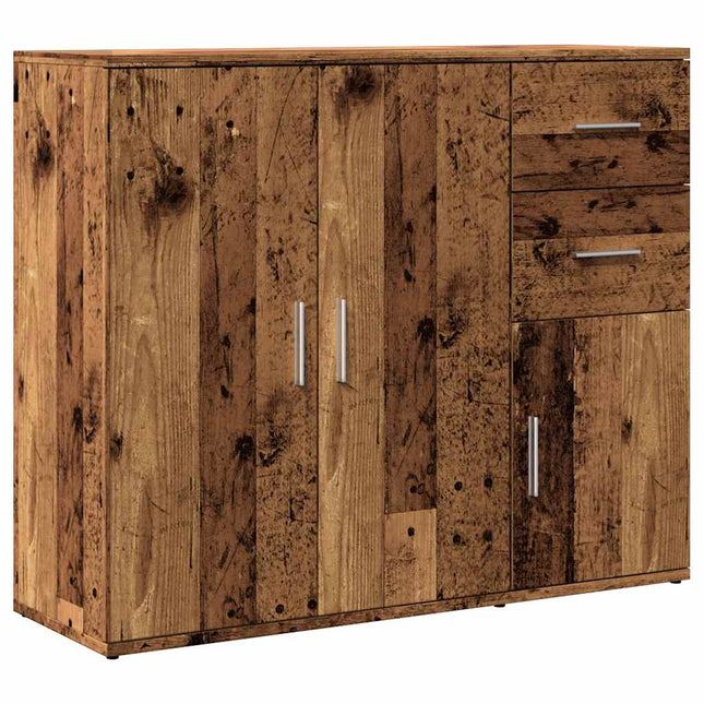 skænk 91x29,5x75 cm konstrueret træ antikt trælook