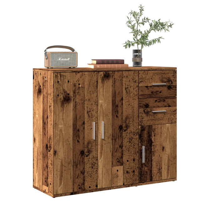 skænk 91x29,5x75 cm konstrueret træ antikt trælook