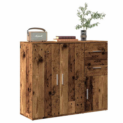 skænk 91x29,5x75 cm konstrueret træ antikt trælook
