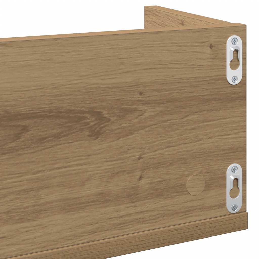 væghylde til cd'er 100x18x18 cm konstrueret træ kunsteg