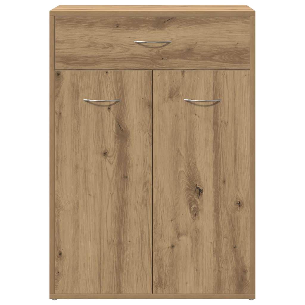 skoskab 60x35x84 cm konstrueret træ kunsteg