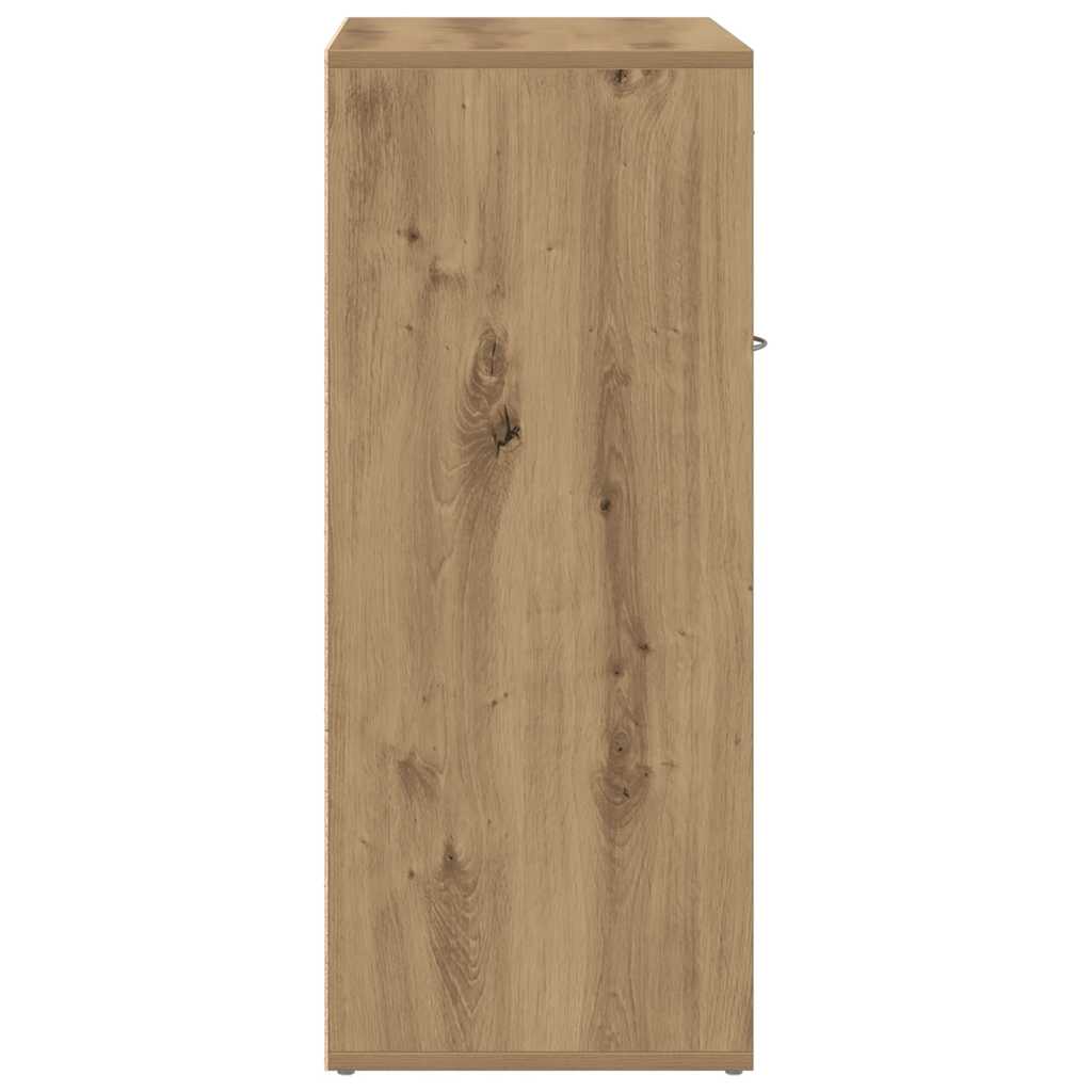 skoskab 60x35x84 cm konstrueret træ kunsteg