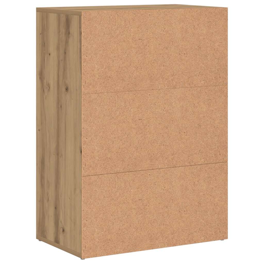 skoskab 60x35x84 cm konstrueret træ kunsteg