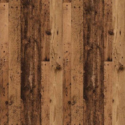 skrivebord til hjørne 200,5x50x76 cm konstrueret træ antikt træ