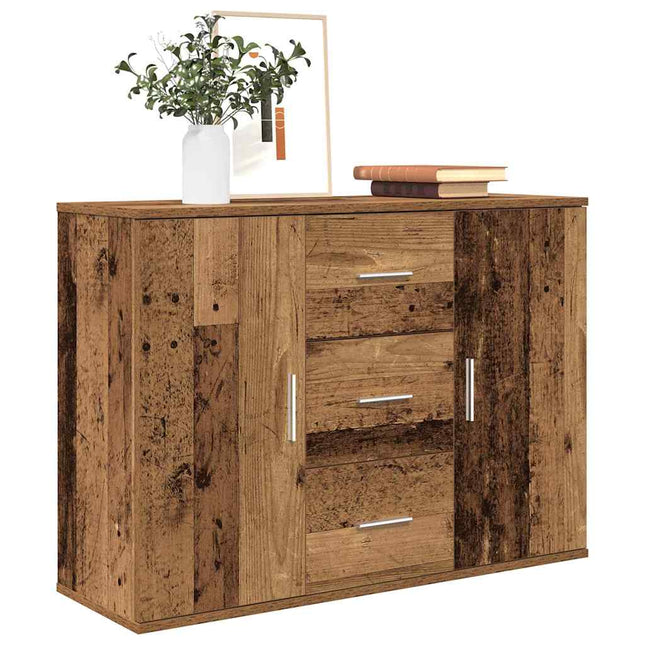 skænk 90x29,5x65 cm konstrueret træ antikt trælook