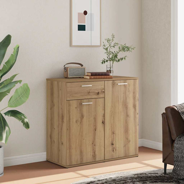 skænk 80x36x75 cm konstrueret træ artisan eg