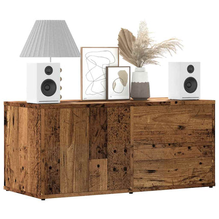 tv-bord 80x34x35,5 cm konstrueret træ antikt trælook