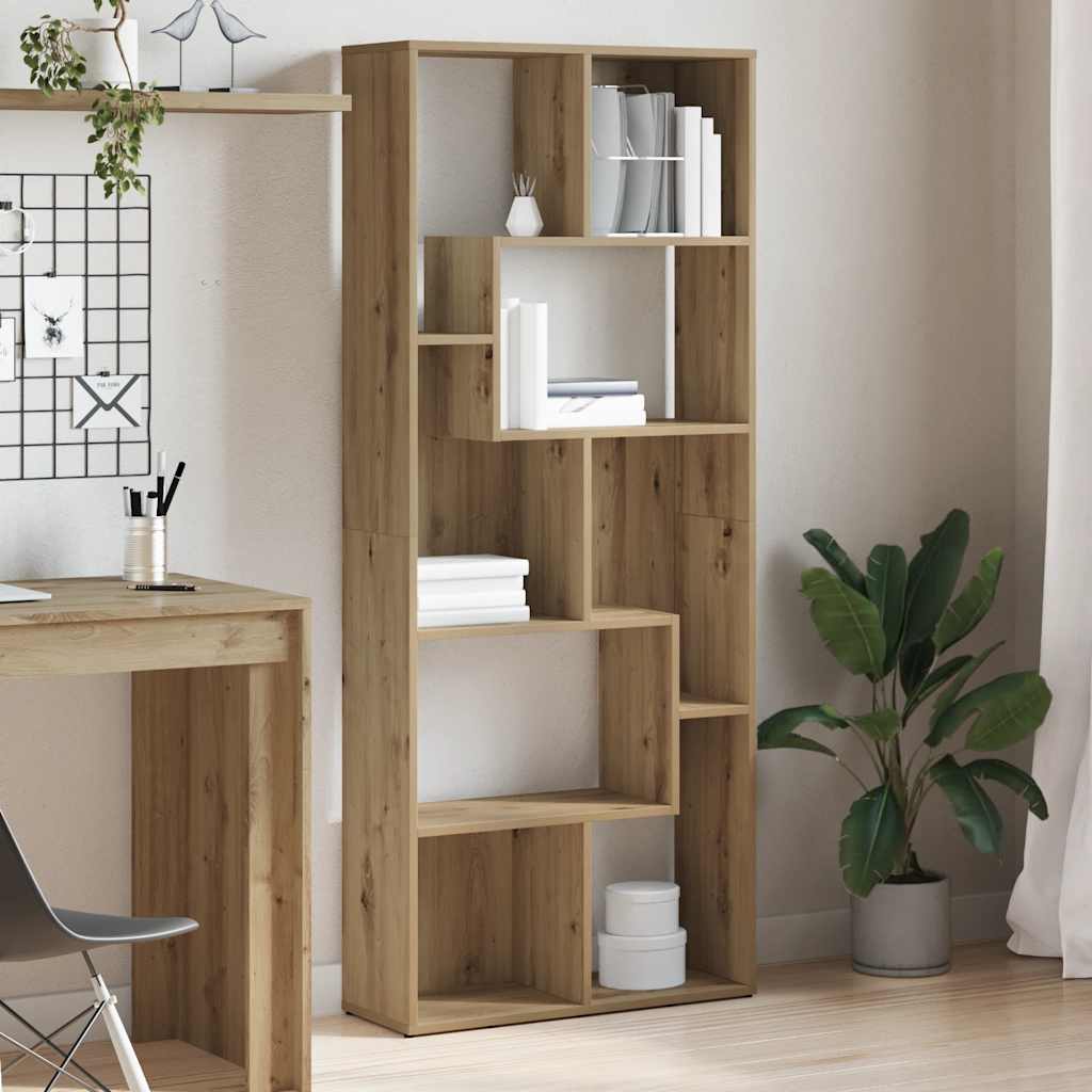 vidaXL bogreol håndlavet eg 67x24x161 cm konstrueret træ